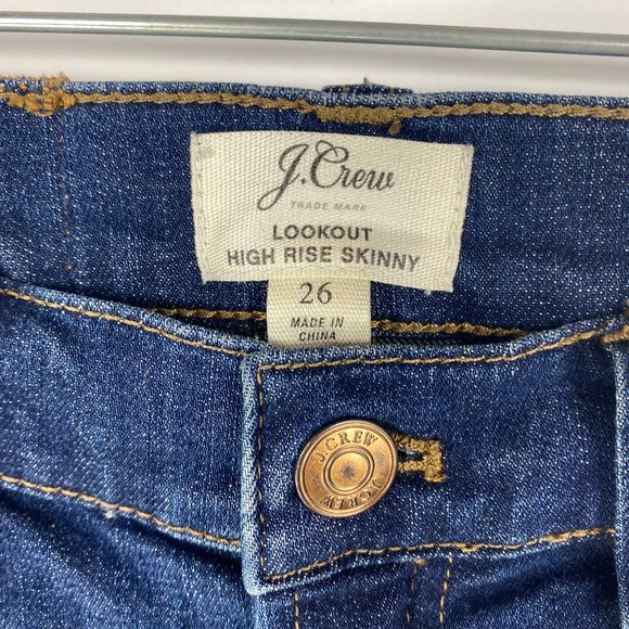 J Crew 26 Jeans Lookout High Rise Skinny Denim - Picture 5 of 8